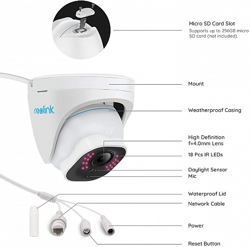 Reolink RLC-822A IP 8MP Turret Camera - SECO.pro Online shop Cyprus